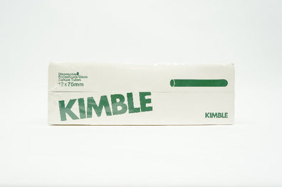 Kimble 73500-1275 Borosilicate Glass Culture Tubes 12 x 75mm - Box of 255